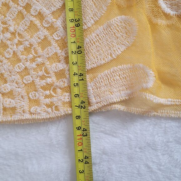 Boho Bohemian Hippie‎ Flower Power Floral Sunflower Embroidered Lace Duster Sz M - Picture 6 of 6